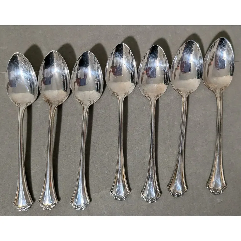 Vintage Reed & Barton French Chippendale Silverplate Flatware Set - 35 Pieces
